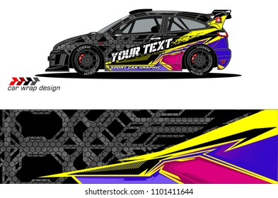 Race car livery graphic vector designs. abstract background for vehicle vinyl wrap