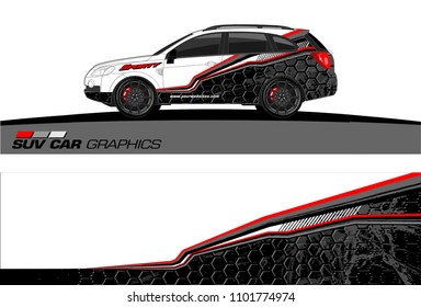 Race car livery graphic vector designs. abstract background for vehicle vinyl wrap