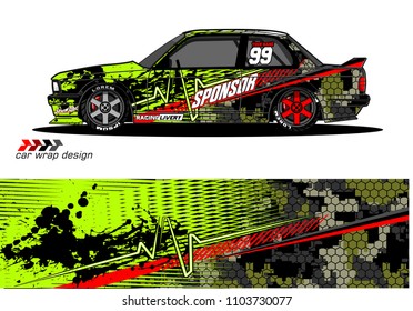 Race car livery graphic vector designs. abstract background for vehicle vinyl wrap