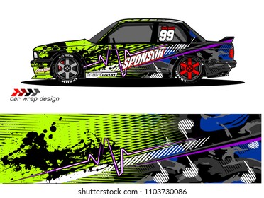 Race car livery graphic vector designs. abstract background for vehicle vinyl wrap