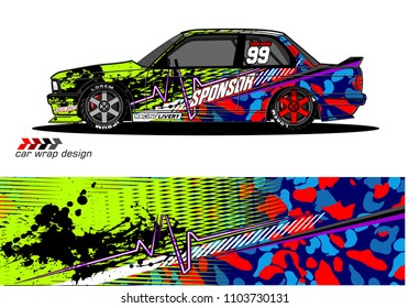 Race car livery graphic vector designs. abstract background for vehicle vinyl wrap