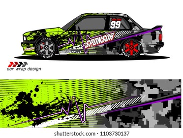 Race car livery graphic vector designs. abstract background for vehicle vinyl wrap