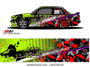 Race car livery graphic vector designs. abstract background for vehicle vinyl wrap