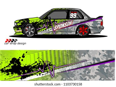 Race car livery graphic vector designs. abstract background for vehicle vinyl wrap