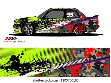 Race car livery graphic vector designs. abstract background for vehicle vinyl wrap
