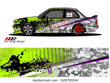 Race car livery graphic vector designs. abstract background for vehicle vinyl wrap