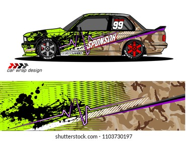 Race car livery graphic vector designs. abstract background for vehicle vinyl wrap