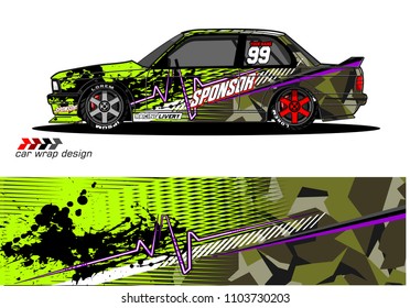 Race car livery graphic vector designs. abstract background for vehicle vinyl wrap