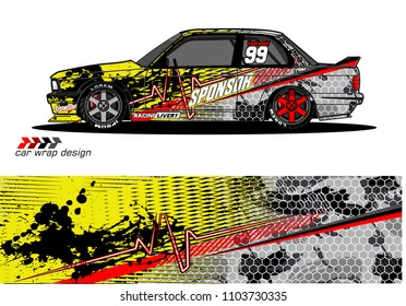 Race car livery graphic vector designs. abstract background for vehicle vinyl wrap