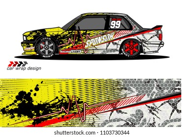 Race car livery graphic vector designs. abstract background for vehicle vinyl wrap