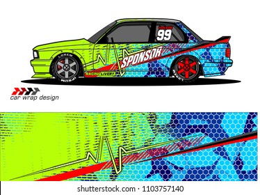 Race car livery graphic vector designs. abstract background for vehicle vinyl wrap