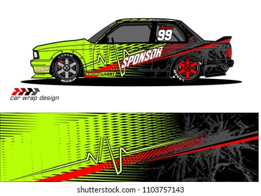 Race car livery graphic vector designs. abstract background for vehicle vinyl wrap
