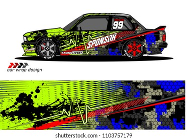 Race car livery graphic vector designs. abstract background for vehicle vinyl wrap