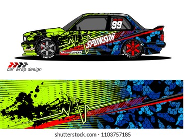 Race car livery graphic vector designs. abstract background for vehicle vinyl wrap