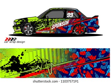 Race car livery graphic vector designs. abstract background for vehicle vinyl wrap