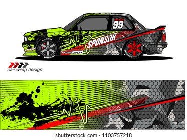 Race car livery graphic vector designs. abstract background for vehicle vinyl wrap