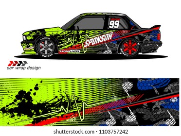 Race car livery graphic vector designs. abstract background for vehicle vinyl wrap