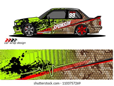 Race car livery graphic vector designs. abstract background for vehicle vinyl wrap
