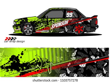 Race car livery graphic vector designs. abstract background for vehicle vinyl wrap