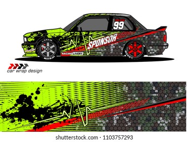 Race car livery graphic vector designs. abstract background for vehicle vinyl wrap