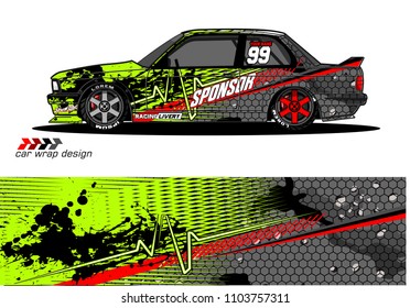 Race car livery graphic vector designs. abstract background for vehicle vinyl wrap