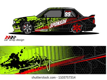 Race car livery graphic vector designs. abstract background for vehicle vinyl wrap