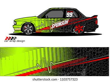 Race car livery graphic vector designs. abstract background for vehicle vinyl wrap
