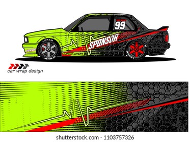 Race car livery graphic vector designs. abstract background for vehicle vinyl wrap