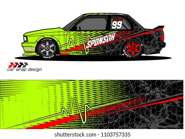 Race car livery graphic vector designs. abstract background for vehicle vinyl wrap