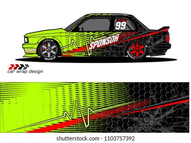 Race car livery graphic vector designs. abstract background for vehicle vinyl wrap