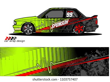 Race car livery graphic vector designs. abstract background for vehicle vinyl wrap