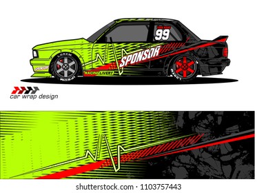 Race car livery graphic vector designs. abstract background for vehicle vinyl wrap