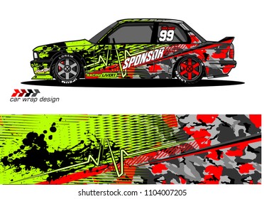 Race car livery graphic vector designs. abstract background for vehicle vinyl wrap