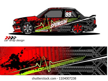 Race car livery graphic vector designs. abstract background for vehicle vinyl wrap