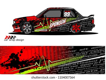 Race car livery graphic vector designs. abstract background for vehicle vinyl wrap
