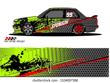 Race car livery graphic vector designs. abstract background for vehicle vinyl wrap