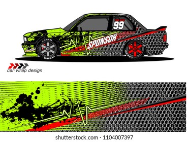 Race car livery graphic vector designs. abstract background for vehicle vinyl wrap