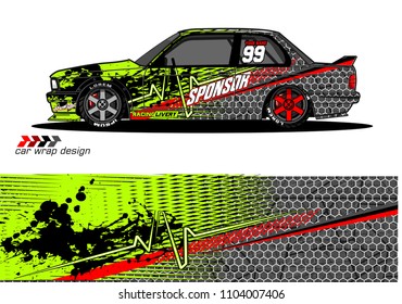 Race car livery graphic vector designs. abstract background for vehicle vinyl wrap