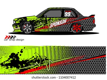 Race car livery graphic vector designs. abstract background for vehicle vinyl wrap