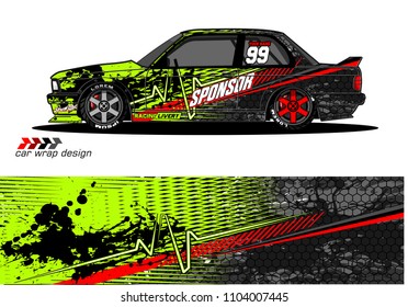 Race car livery graphic vector designs. abstract background for vehicle vinyl wrap