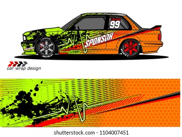 Race car livery graphic vector designs. abstract background for vehicle vinyl wrap