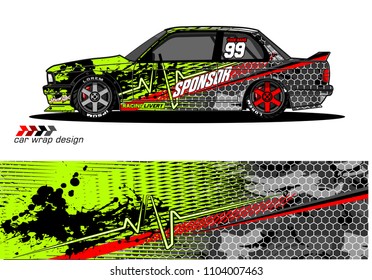 Race car livery graphic vector designs. abstract background for vehicle vinyl wrap