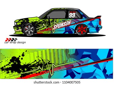 Race car livery graphic vector designs. abstract background for vehicle vinyl wrap