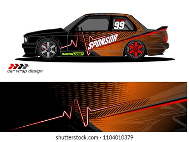 Race car livery graphic vector designs. abstract background for vehicle vinyl wrap
