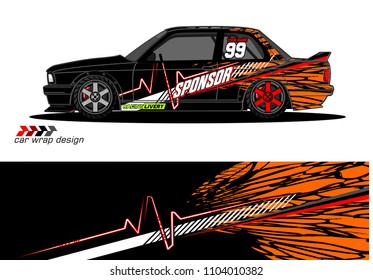 Race car livery graphic vector designs. abstract background for vehicle vinyl wrap