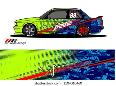 Race car livery graphic vector designs. abstract background for vehicle vinyl wrap