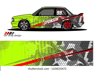 Race car livery graphic vector designs. abstract background for vehicle vinyl wrap