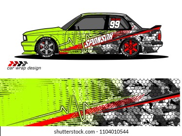 Race car livery graphic vector designs. abstract background for vehicle vinyl wrap