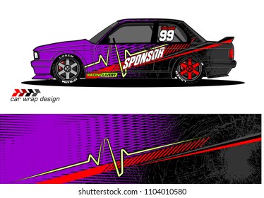 Race car livery graphic vector designs. abstract background for vehicle vinyl wrap
