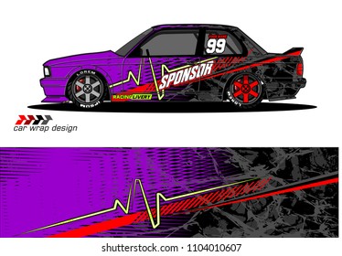 Race car livery graphic vector designs. abstract background for vehicle vinyl wrap